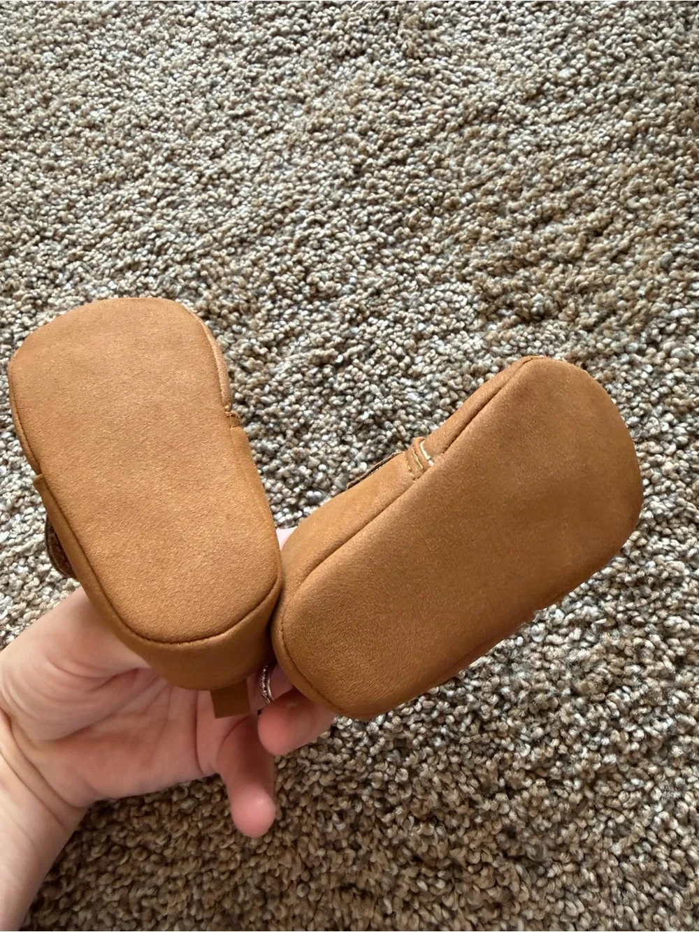 CARTERS Brown Faux Suede Strap Bootie